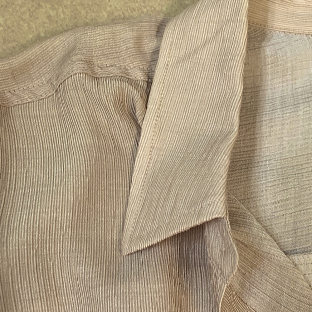 Express Ribbed Long-sleeve Button Down L - Picture 3 of 4